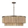 Capital Jada 30" Wide Dark Brass 2-Layer Pendant Light