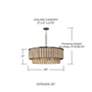 Capital Jada 30" Wide Dark Brass 2-Layer Pendant Light