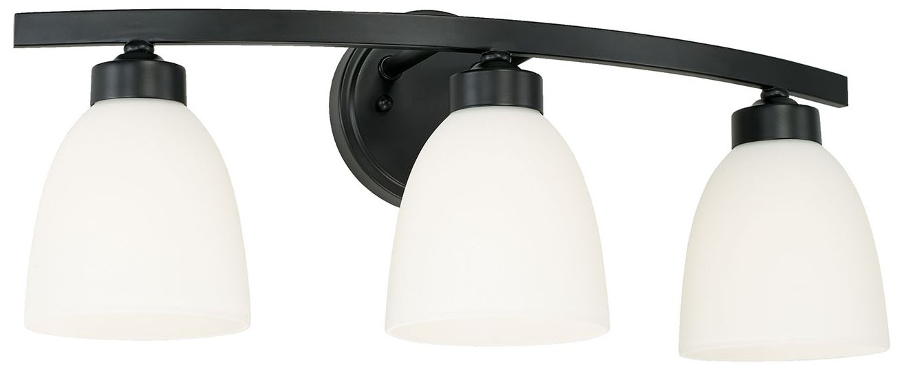 Capital Jameson 21" Wide Matte Black 3-Light Bath Light