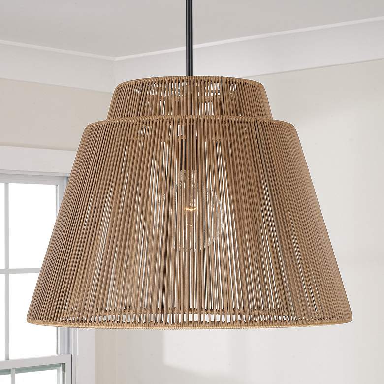 Image 1 Capital Jasper 17"H Sienna and Black Outdoor Hanging Light
