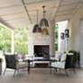 6_Capital Jasper 17"H Sienna and Black Outdoor Hanging Light more views
