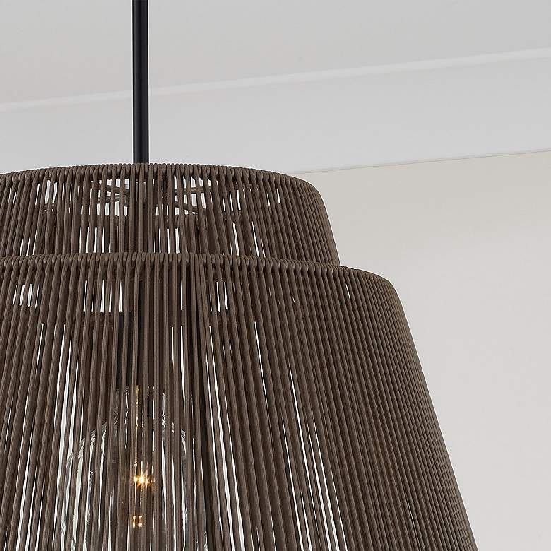 Image 3 Capital Jasper 23" Wide Umber and Black Pendant Light more views