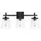 Capital Jayne 24 1/4" Wide Matte Black 3-Light Bath Light