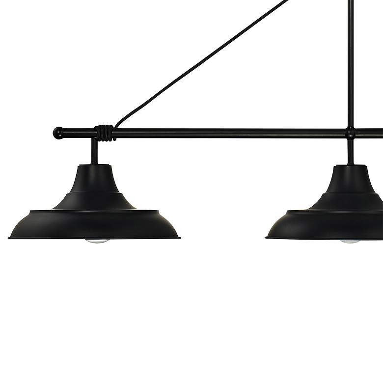 Image 3 Capital Jones 48" Wide Matte Black 3-Light Linear Chandelier more views