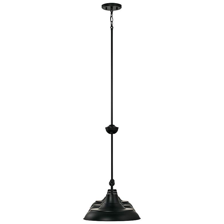 Image 4 Capital Jones 48" Wide Matte Black 3-Light Linear Chandelier more views