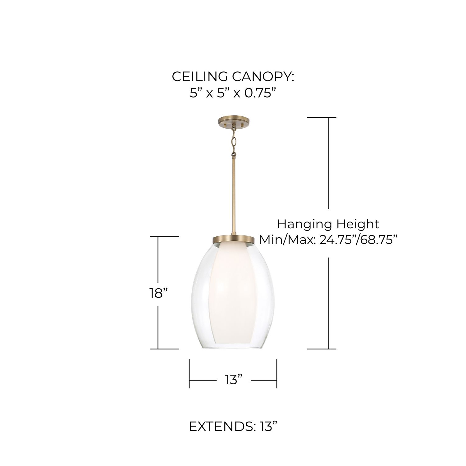 Capital Joss 13" Wide Aged Brass Pendant