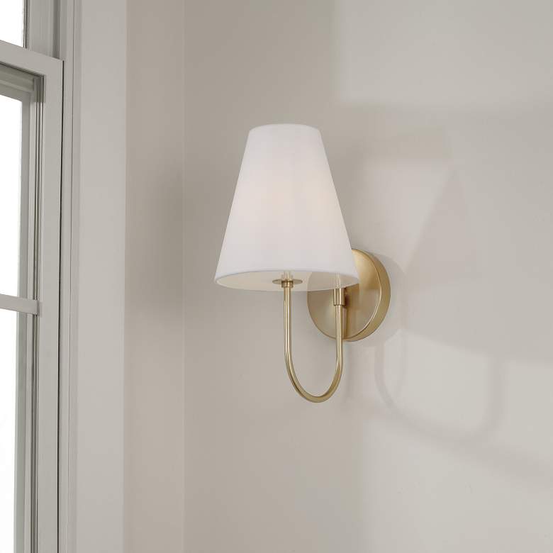 Image 1 Capital Julia 14" High Matte Brass Wall Sconce