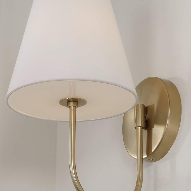 Image 3 Capital Julia 14" High Matte Brass Wall Sconce more views