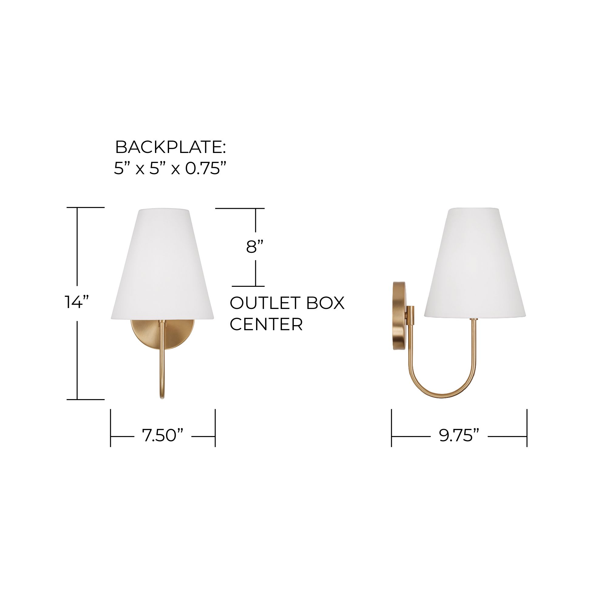 Image 7 Capital Julia 14" High Matte Brass Wall Sconce more views