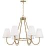 2_Capital Julia 36" Wide Matte Brass 6-Light Chandelier