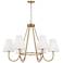 Capital Julia 36" Wide Matte Brass 6-Light Chandelier