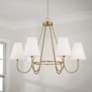 1_Capital Julia 36" Wide Matte Brass 6-Light Chandelier