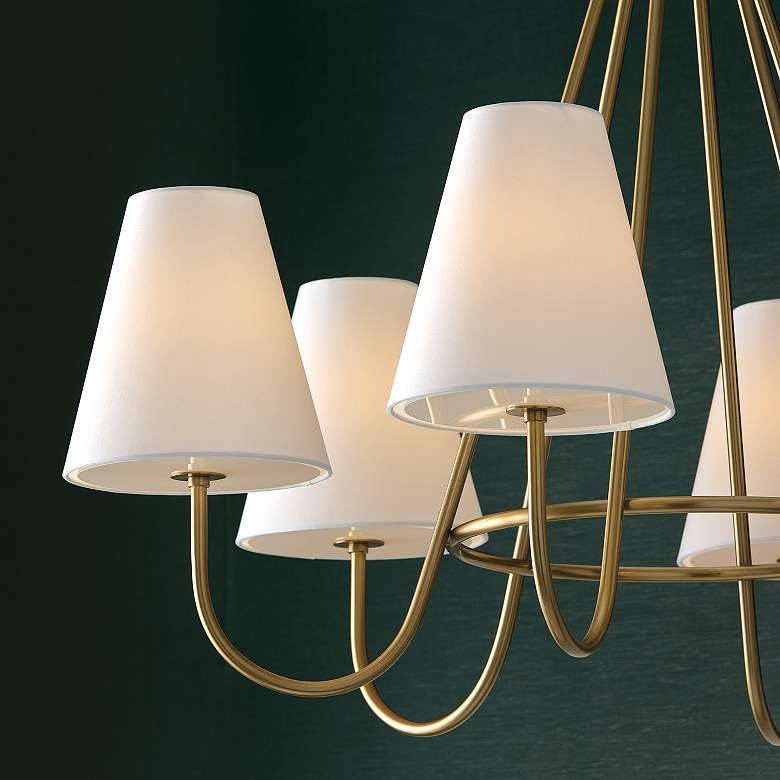 Image 5 Capital Julia 36" Wide Matte Brass 6-Light Chandelier more views