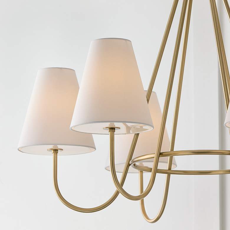 Image 6 Capital Julia 36" Wide Matte Brass 6-Light Chandelier more views