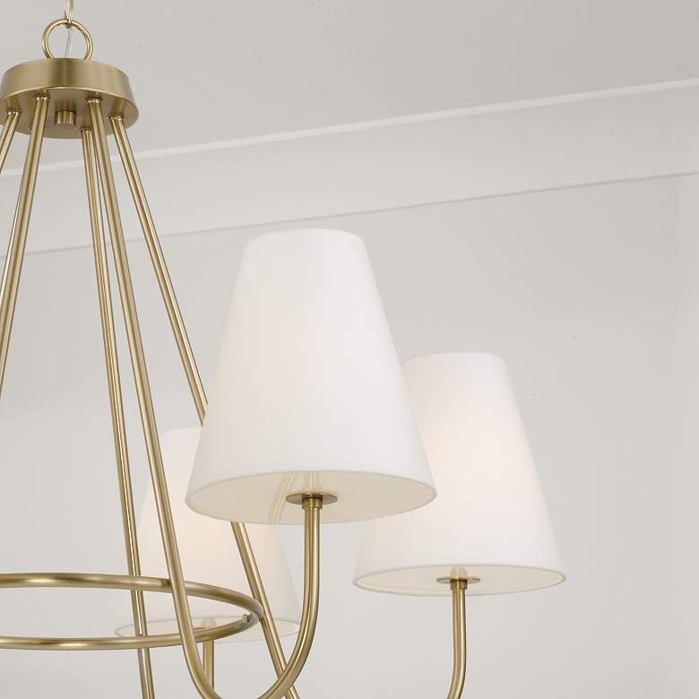 Image 7 Capital Julia 36" Wide Matte Brass 6-Light Chandelier more views