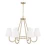 Capital Julia 36" Wide Matte Brass 6-Light Chandelier