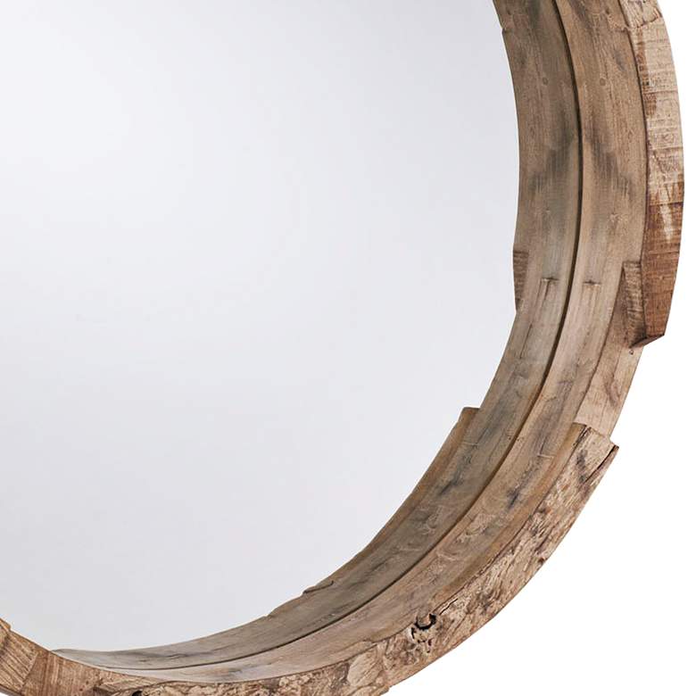 Image 2 Capital Julie Natural Reclaimed Wood 36" Round Wall Mirror more views