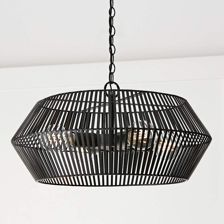 Image 1 Capital Kaiya 22" Wide Matte Black 4-Light Pendant