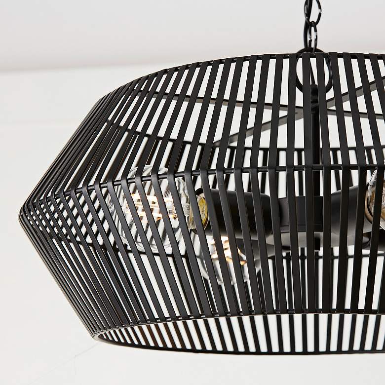 Image 4 Capital Kaiya 22" Wide Matte Black 4-Light Pendant more views