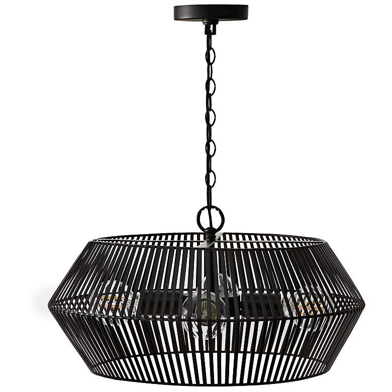 Image 5 Capital Kaiya 22" Wide Matte Black 4-Light Pendant more views