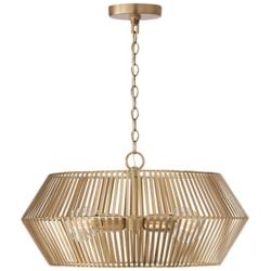 Capital Kaiya 22" Wide Matte Brass 4-Light Pendant