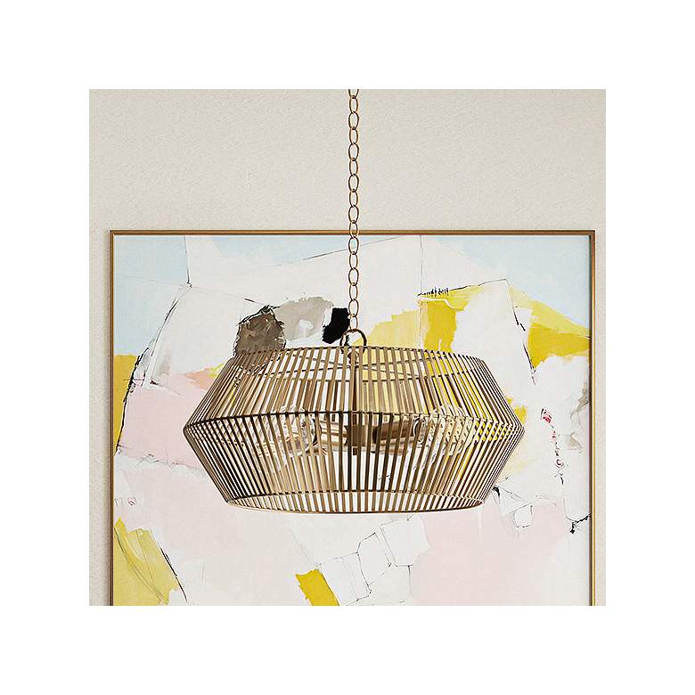 Image 2 Capital Kaiya 22" Wide Matte Brass 4-Light Pendant