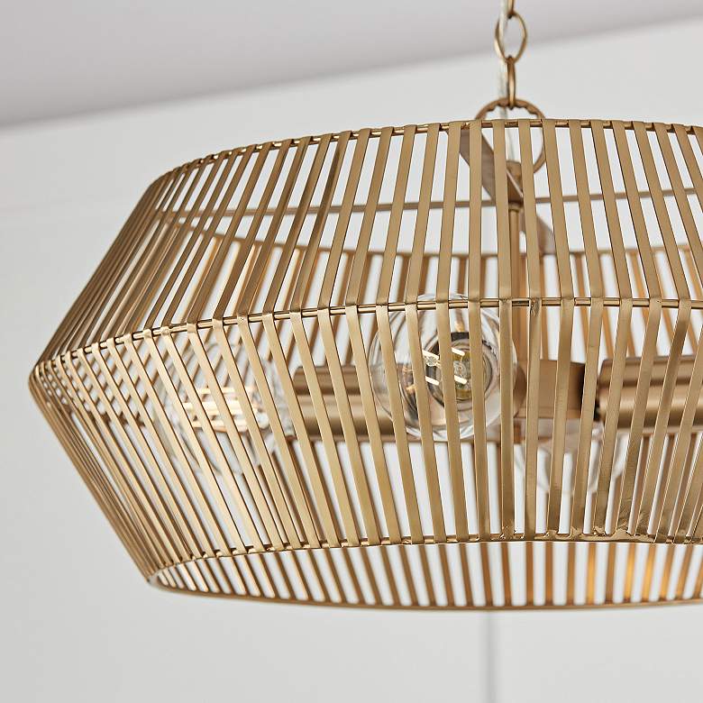 Image 6 Capital Kaiya 22" Wide Matte Brass 4-Light Pendant more views