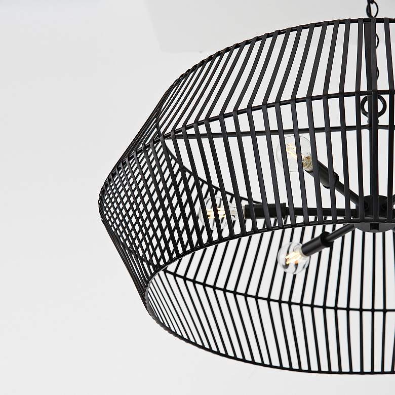 Image 4 Capital Kaiya 31" Wide Matte Black 6-Light Chandelier more views