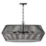 4_Capital Kaiya 31" Wide Matte Black 6-Light Chandelier more views