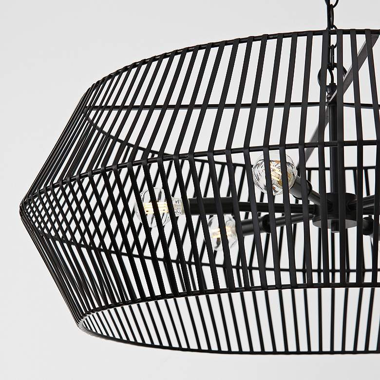 Image 5 Capital Kaiya 31" Wide Matte Black 6-Light Chandelier more views