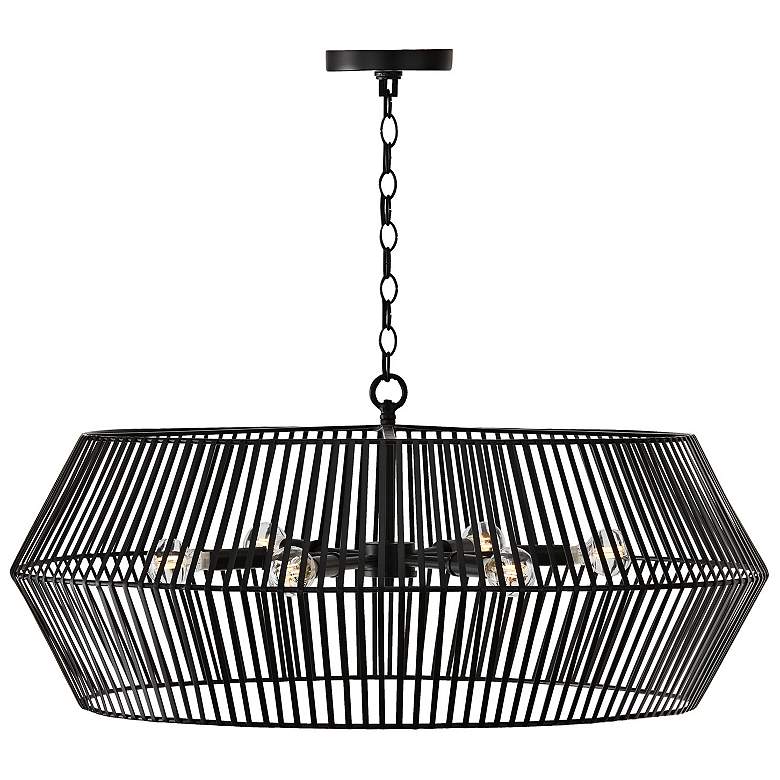 Image 6 Capital Kaiya 31" Wide Matte Black 6-Light Chandelier more views