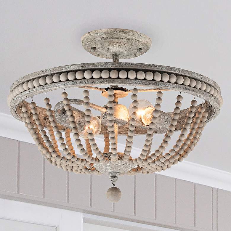 Image 1 Capital Kayla 15 1/2" Wide Mystic Sand Ceiling Light