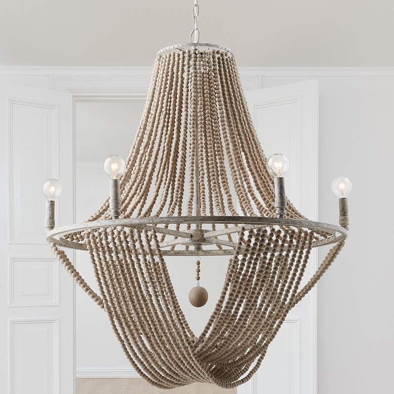 Image 2 Capital Kayla 28 1/2" Wide Mystic Sand 6-Light Chandelier more views