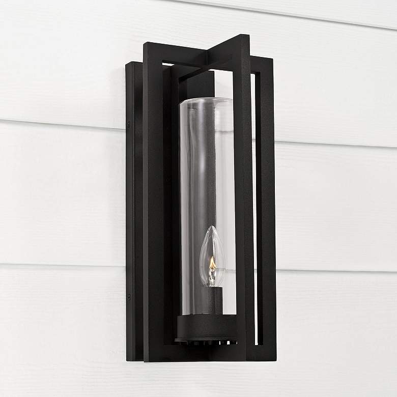 Image 1 Capital Kent 15" High Black Outdoor Wall Light