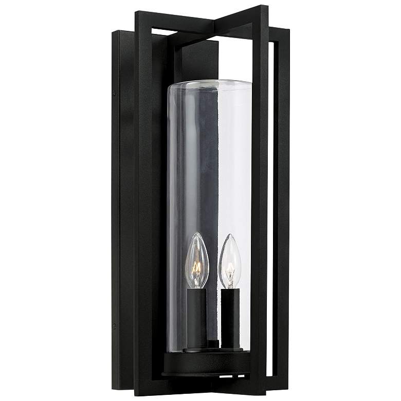 Image 1 Capital Kent 20" High Black 2-Light Outdoor Wall Light