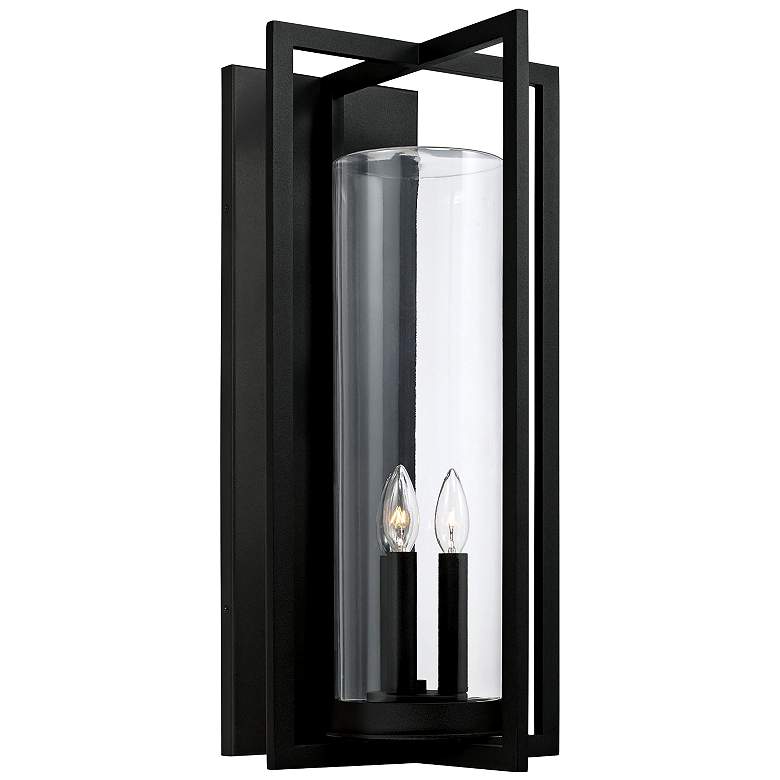 Image 3 Capital Kent 25" High Black 3-Light Outdoor Wall Light