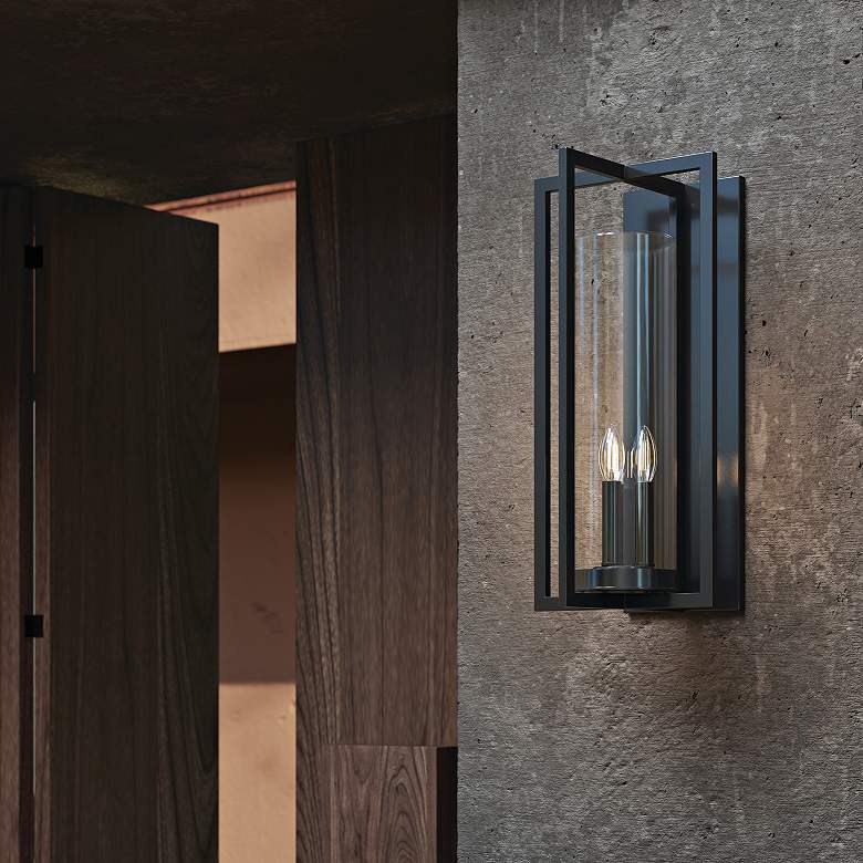 Image 7 Capital Kent 25" High Black 3-Light Outdoor Wall Light more views