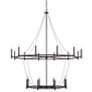 1_Capital Lancaster 60" Wide Black Iron 20-Light Chandelier