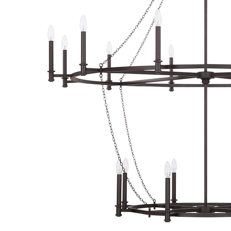 Image 2 Capital Lancaster 60" Wide Black Iron 20-Light Chandelier more views