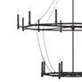2_Capital Lancaster 60" Wide Black Iron 20-Light Chandelier more views