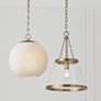 7_Capital Landon 14 1/2" Wide Aged Brass Glass Cone Pendant Light more views