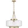 2_Capital Landon Cloche 19 3/4" Wide Aged Brass Pendant