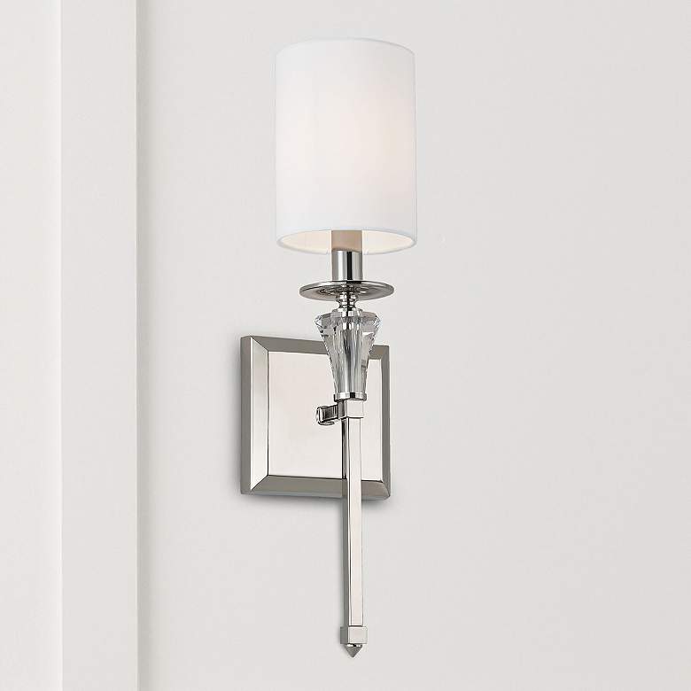 Image 1 Capital Laurent 19 1/2" High Polished Nickel Wall Sconce