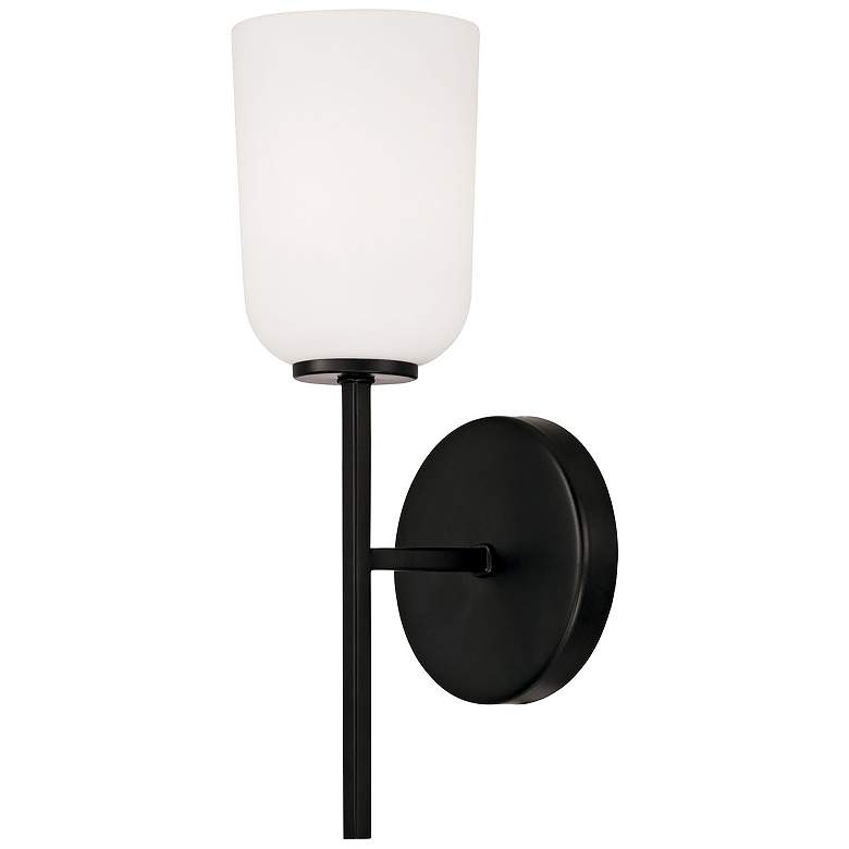 Image 2 Capital Lawson 14" High Matte Black Wall Sconce