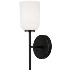 Capital Lawson 14" High Matte Black Wall Sconce
