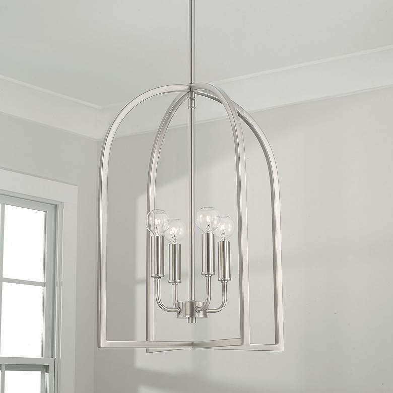 Image 1 Capital Lawson 16" Wide Brushed Nickel 4-Light Pendant