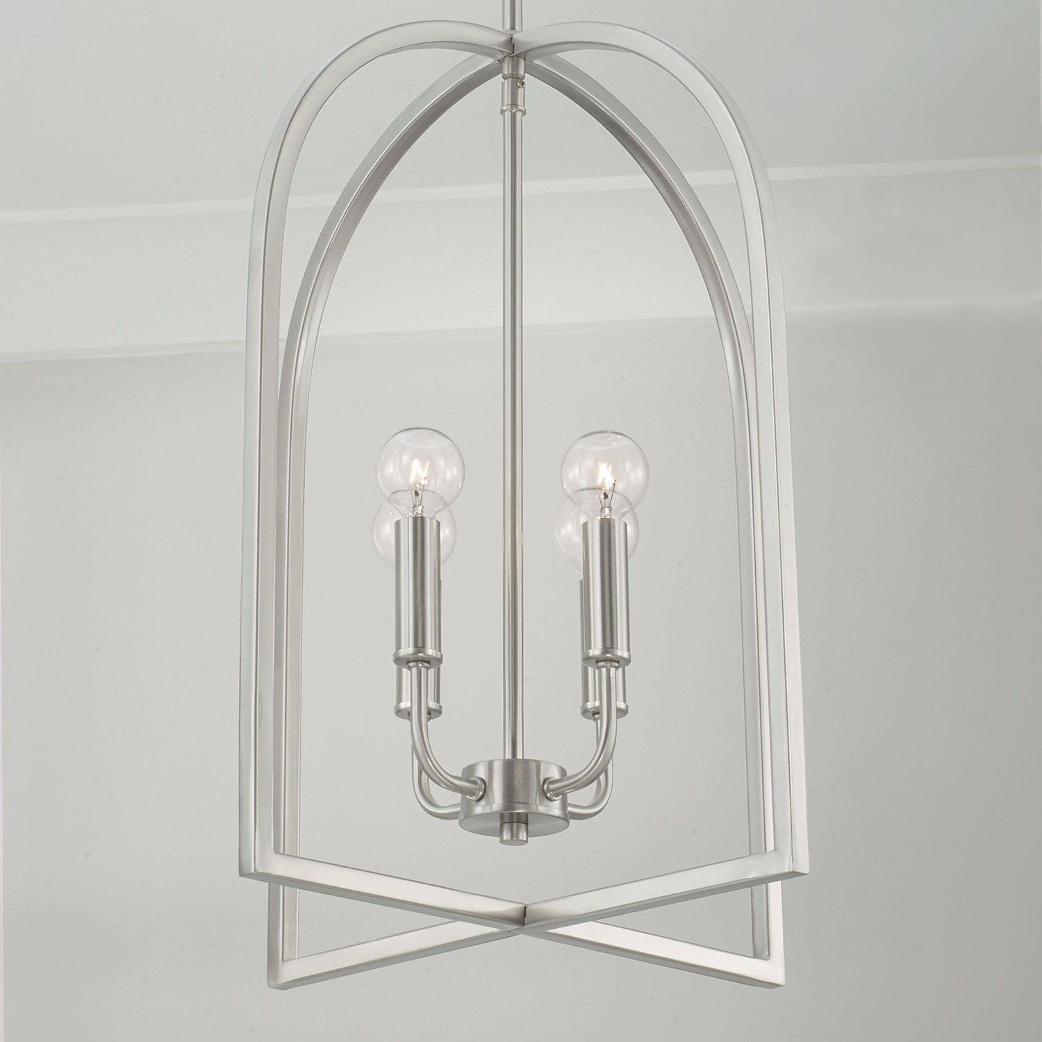 Image 3 Capital Lawson 16" Wide Brushed Nickel 4-Light Pendant more views