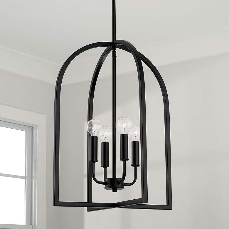 Image 1 Capital Lawson 16" Wide Matte Black 4-Light Foyer Pendant
