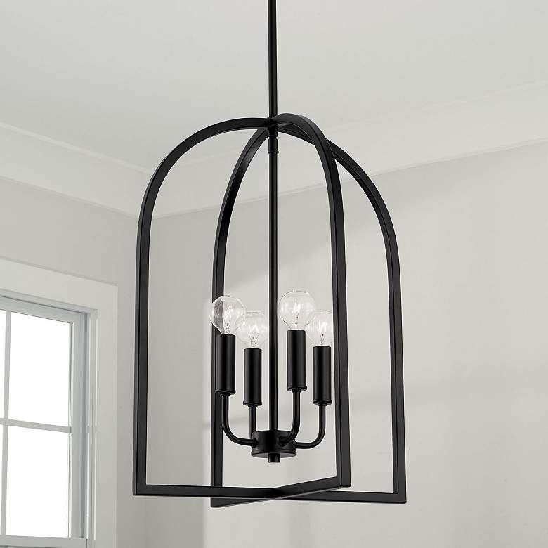 Image 3 Capital Lawson 16" Wide Matte Black 4-Light Foyer Pendant more views
