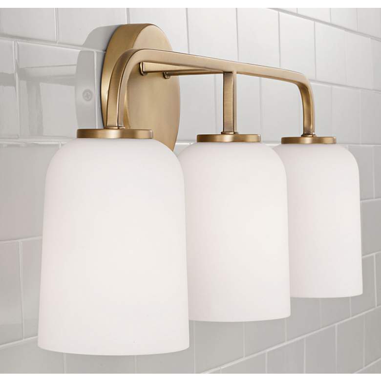Image 6 Capital Lawson 23 1/2" Wide Aged Brass 3-Light Bath Light more views